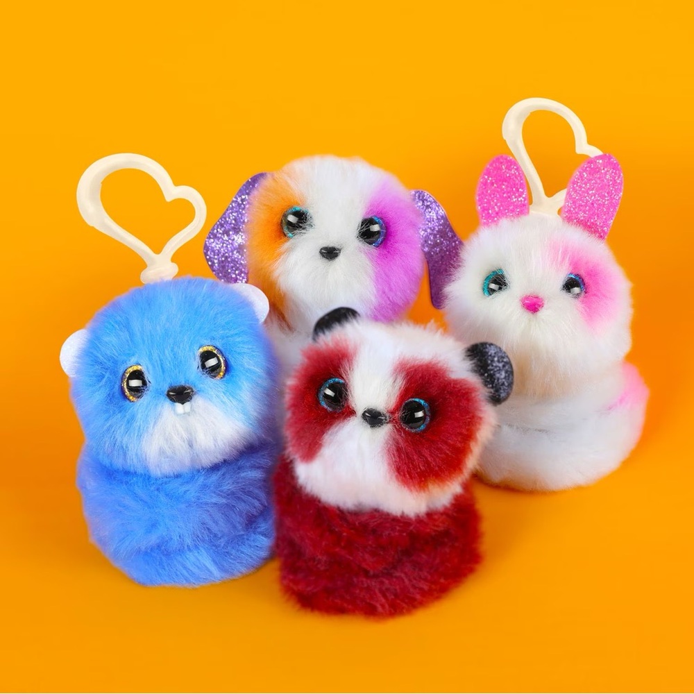 Pomsie Poo Plush Bracelet w Clip Series 1 Assorted Lot of 4 New